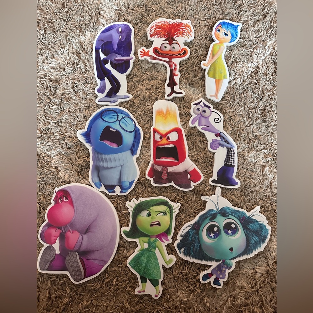 Inside Out Character yard sign Set